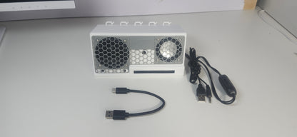 Reference Audio Speaker Deck with M.2 NVME SSD USB Hub Computer Speaker