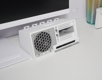 ArenaSound CreatorDoc | Ultra USB Hub Gear for Creators | m.2 NVME SSD, SD/TF, USB 2.0 & USB C Ports | White & Gray