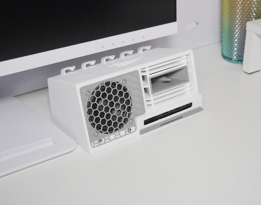 ArenaSound CreatorDoc | Ultra USB Hub Gear for Creators | m.2 NVME SSD, SD/TF, USB 2.0 & USB C Ports | White & Gray