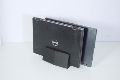 Dual Vertical Laptop Stand & Desk Organize - Double Grip - Black