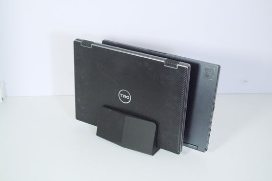 Dual Vertical Laptop Stand & Desk Organize - Double Grip - Black