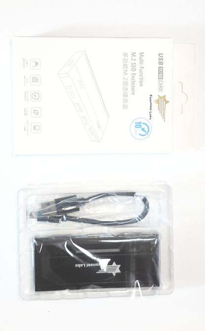 USB Hub with M.2 NVME/SATA SSD Enclosure, 10 Gbps Dock, SD/TF, USB 2.0 Ports