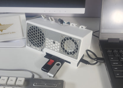 Reference Audio Speaker Deck with M.2 NVME SSD USB Hub Computer Speaker