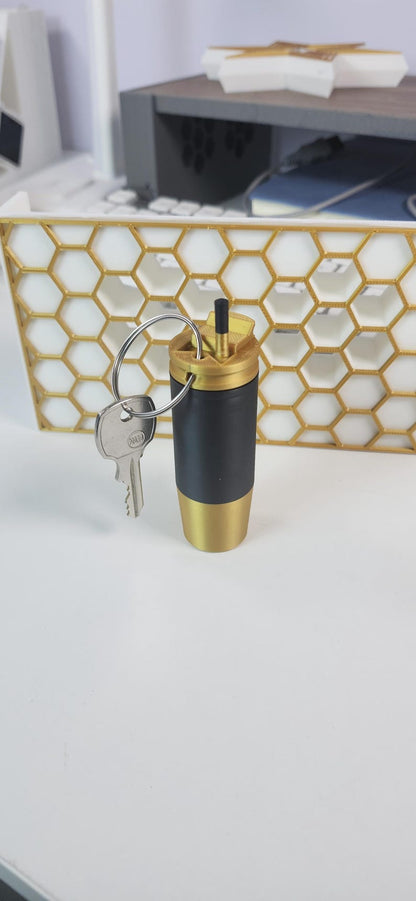 Coffee Cup Keychain with Hidden Compartment - Coffeeful Gift for Coffee Lovers - Coffees Gifts to Friends