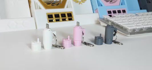 128GB USB C Flash Drive Coffee Cup Keychain | Cute USB-C Thumb Drive for Android, MacBook, Laptop, Tablet