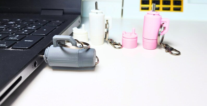 128GB USB C Flash Drive Coffee Cup Keychain | Cute USB-C Thumb Drive for Android, MacBook, Laptop, Tablet