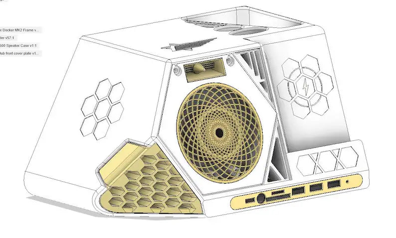 Dex Docker MK2 – Modular Desk Organizer with USB Hub, and Wireless Charging to Declutter Desk