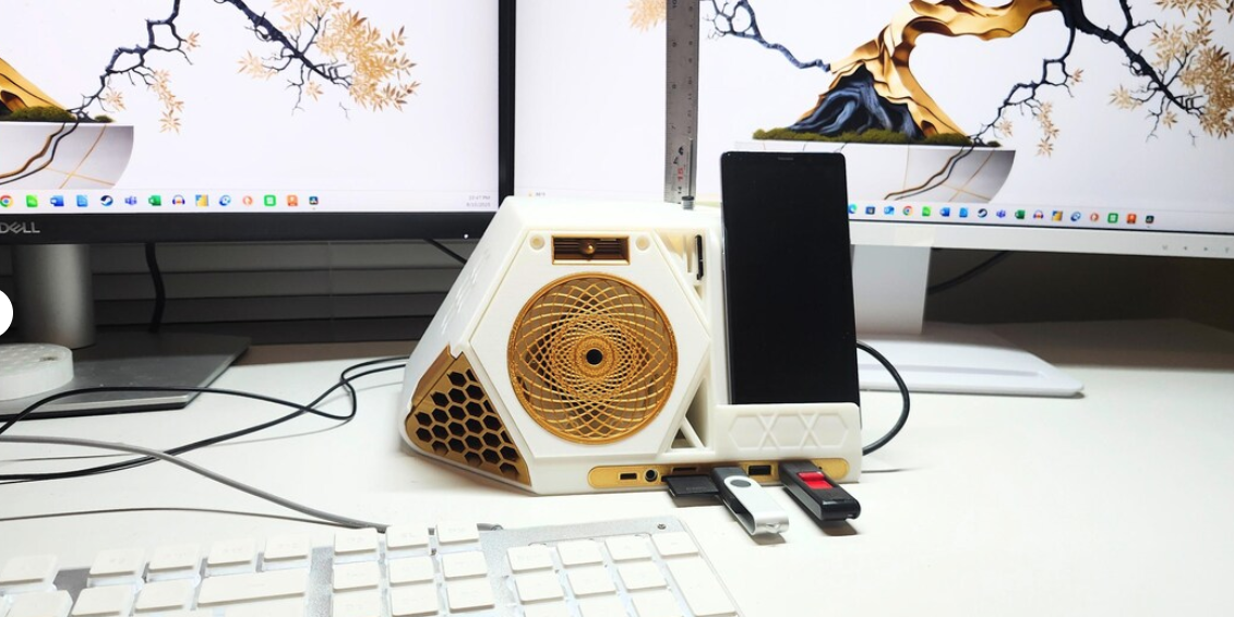 Dex Docker MK2 – Modular Desk Organizer with USB Hub, and Wireless Charging to Declutter Desk
