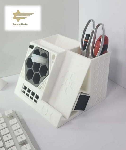 Desktop Organizer Command Station with USB for Tech Enthusiasts & Productivity Seekers